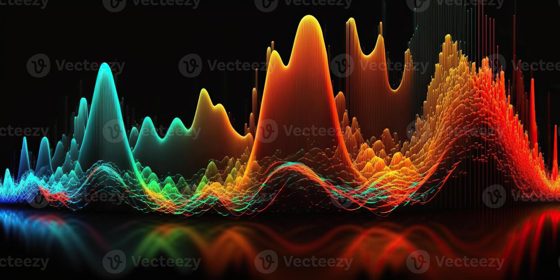 ai generato. ai generativo. musica Audio volume spettro grafico. anche può essere Usato per azione marketing forex analitica. grafico arte foto