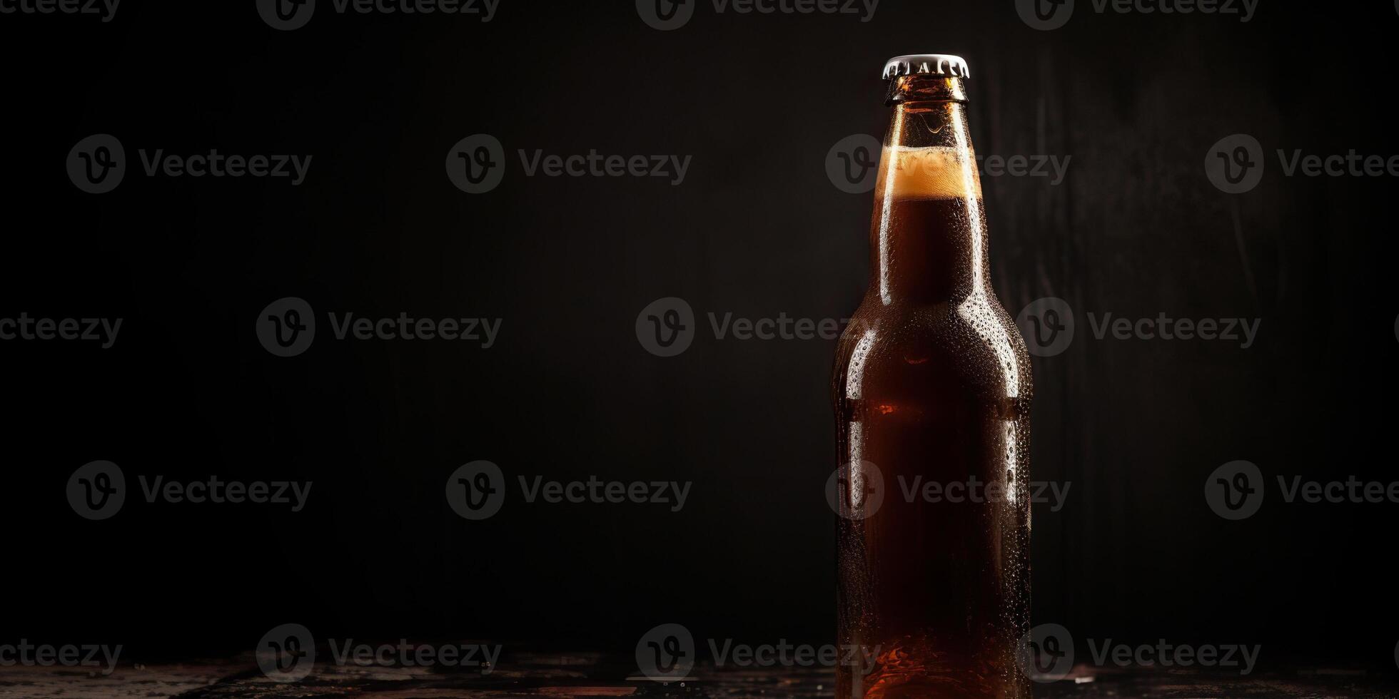 ai generativo. ai generato. macro tiro foto di birra finto su scena sfondo. può essere Usato per marketing o grafico design. grafico arte