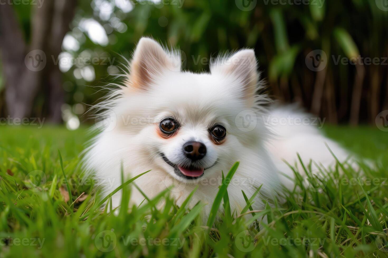 carino poco cane . ai generato foto