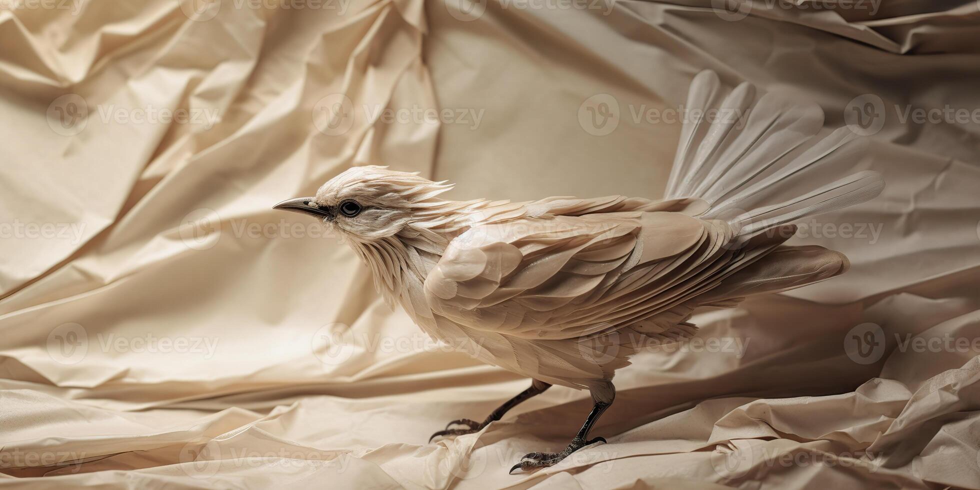 ai generato. foto realistico illustrazione di uccello su papper sfondo. ai generativo. grafico arte