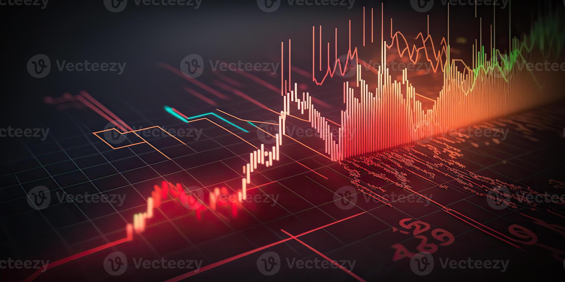 ai generativo. ai generato. attività commerciale grafico dati forex azione finanza grapgh. marketing reddito statistica. grafico arte foto