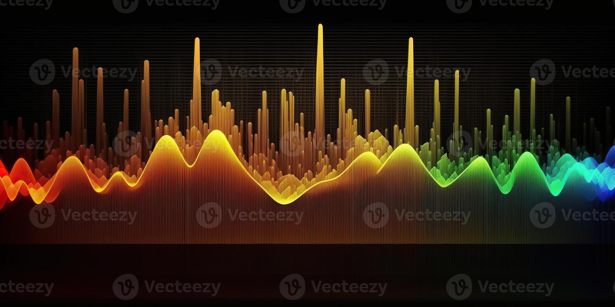 ai generato. ai generativo. musica Audio volume spettro grafico. anche può essere Usato per azione marketing forex analitica. grafico arte foto