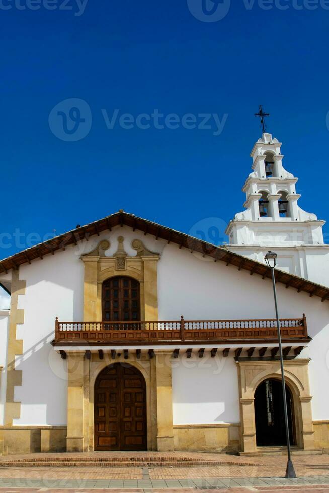 parrocchia di nostro signora di il rosario o Chiesa di il rinnovo a il città di chiquinquira nel Colombia foto