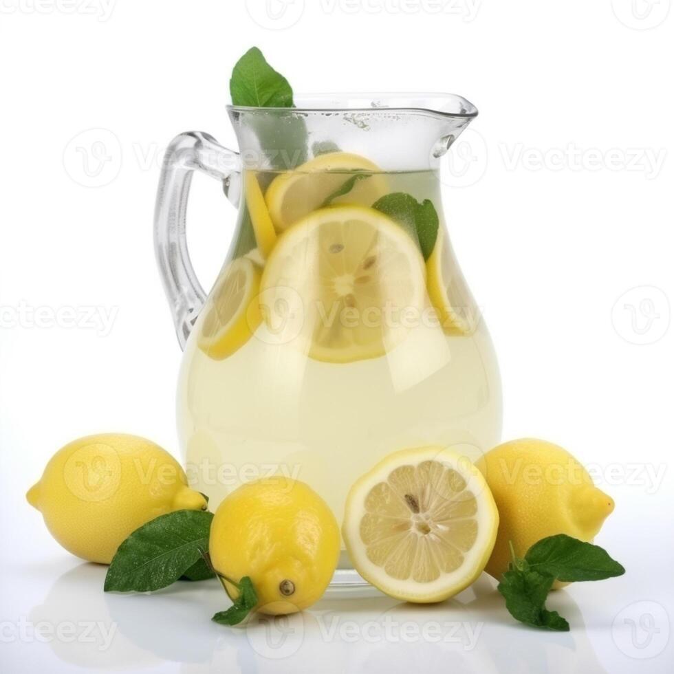 un' brocca di limonata generativo ai generato foto