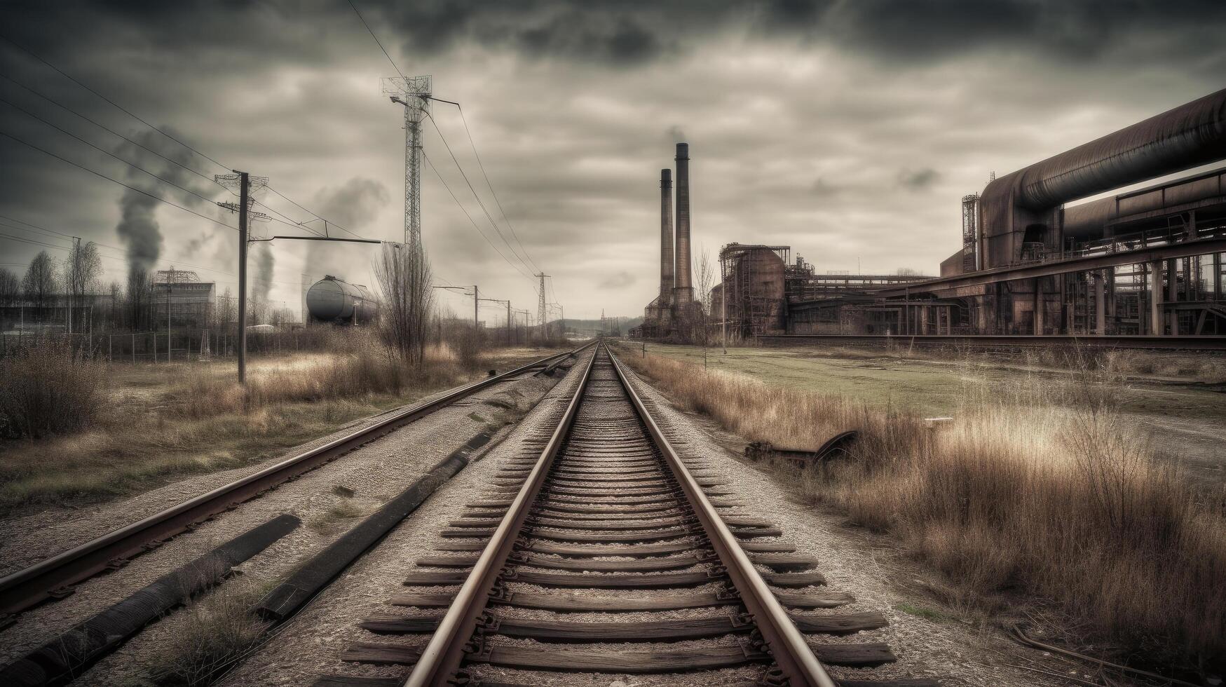 aereo superiore Visualizza di fabbrica stazione, olio carburante Conservazione cisterna, petrolio raffineria, manifattura, industriale processi pianta olio raffineria per energia con generativo ai. foto