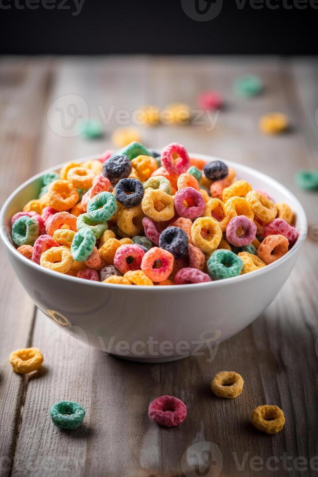misto cereale su il tavolo ai generato foto