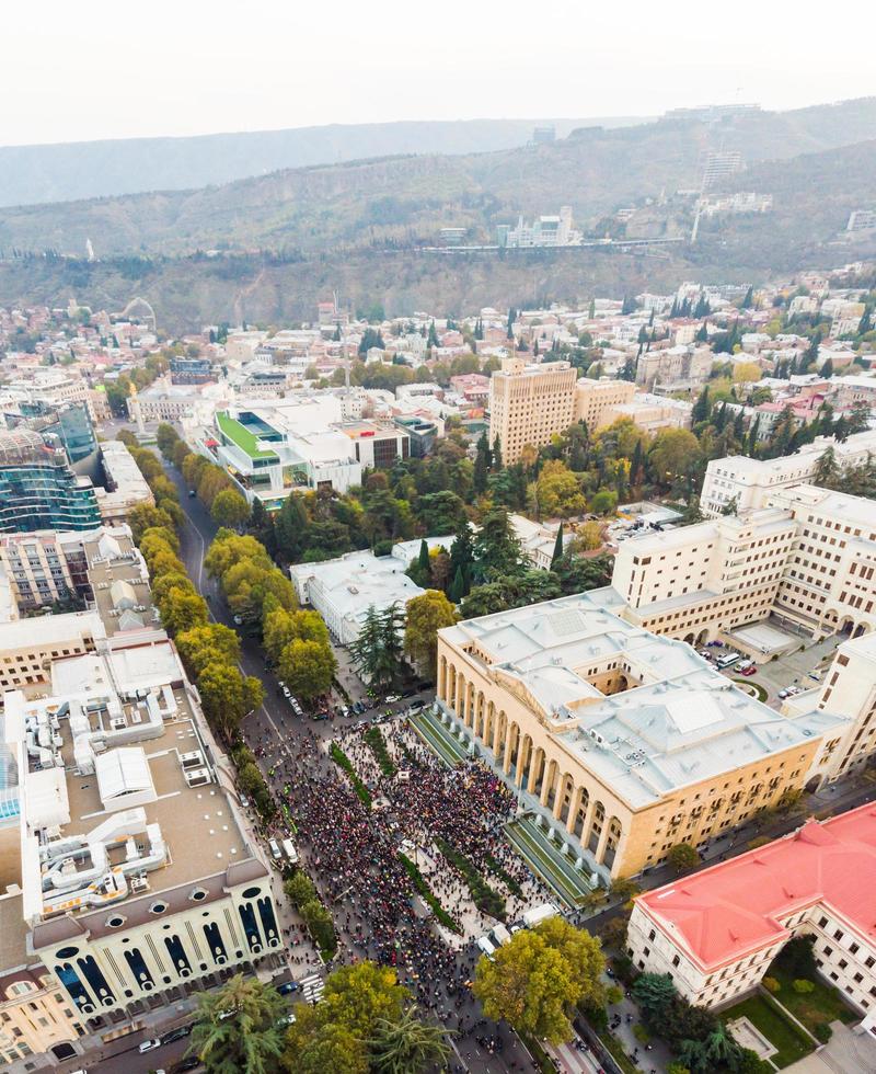 tbilisi, georgia, 2020 - proteste post-elettorali a tbilisi foto