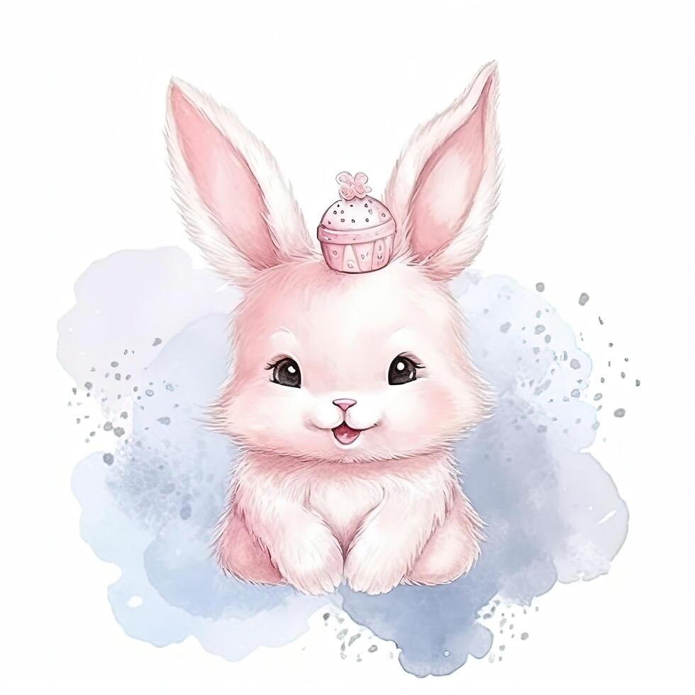 carino Principessa coniglietto. illustrazione ai generativo foto