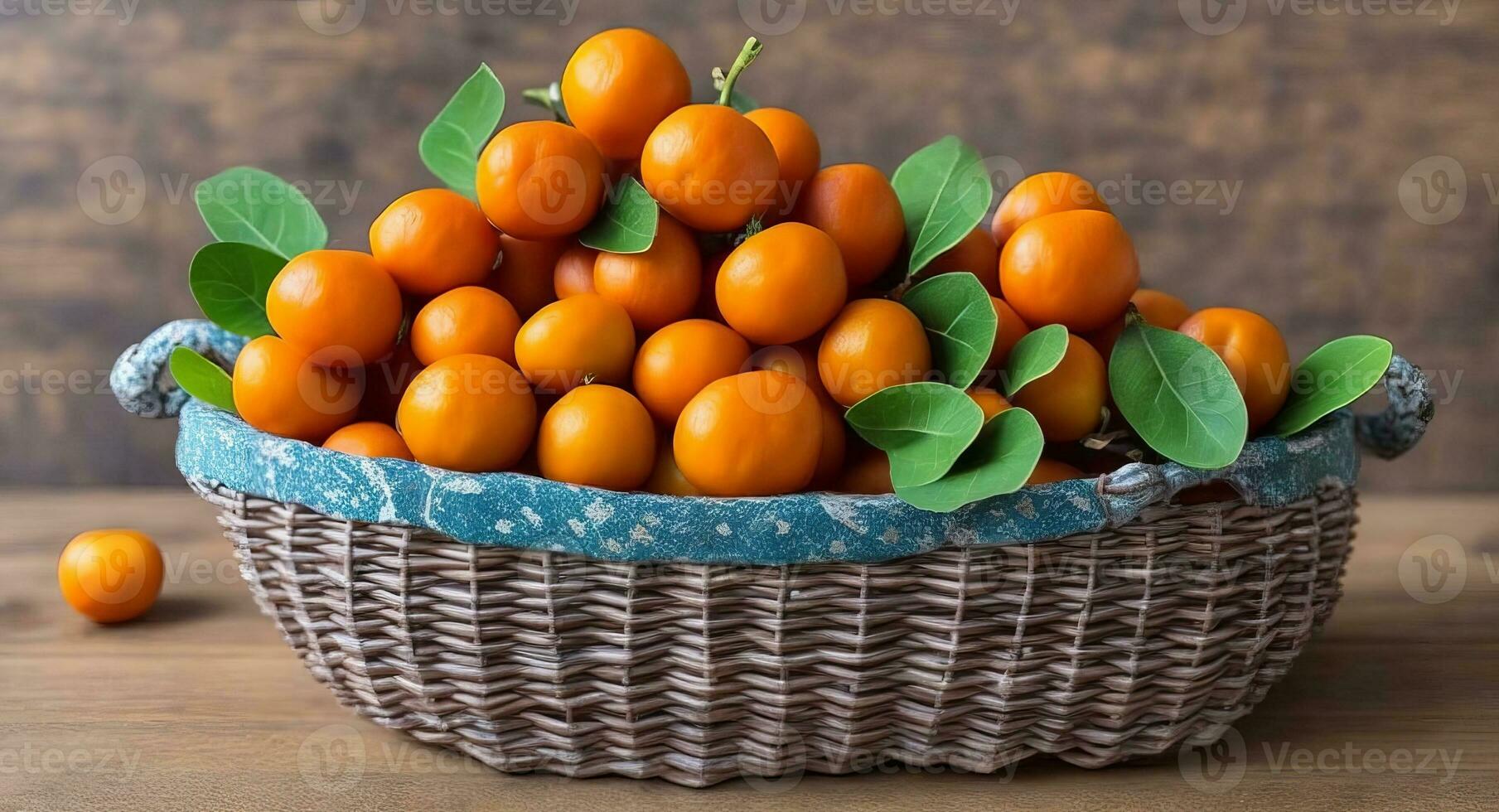 kumquat nel un' bellissimo cestino. ai generazione foto