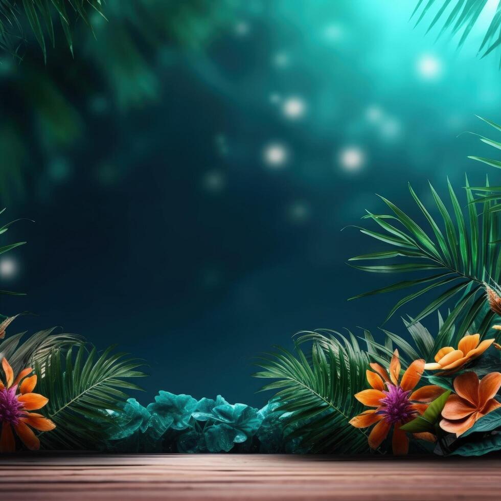 Magia tropicale sfondo. illustrazione ai generativo foto