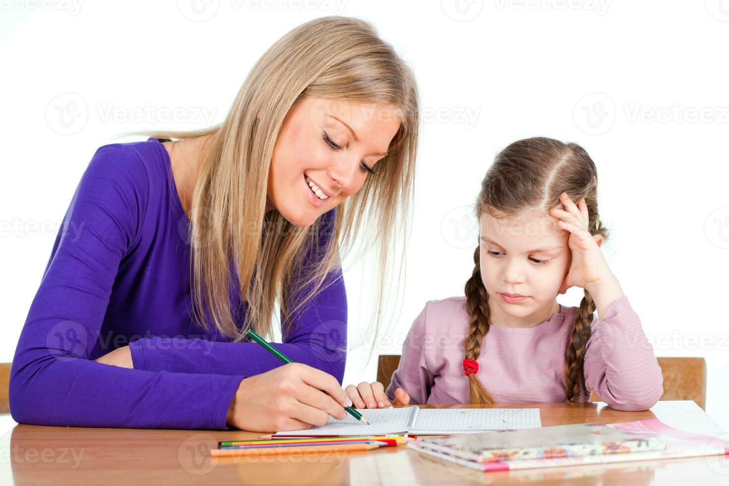 un' madre la spesa tempo con sua figlia foto