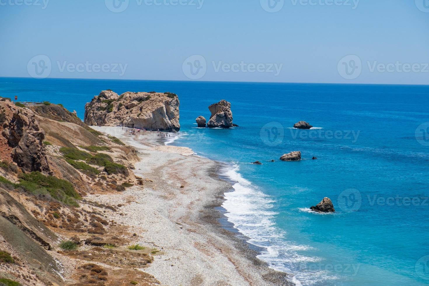 petra tou romiou luogo di nascita di afrodite a paphos cipro foto