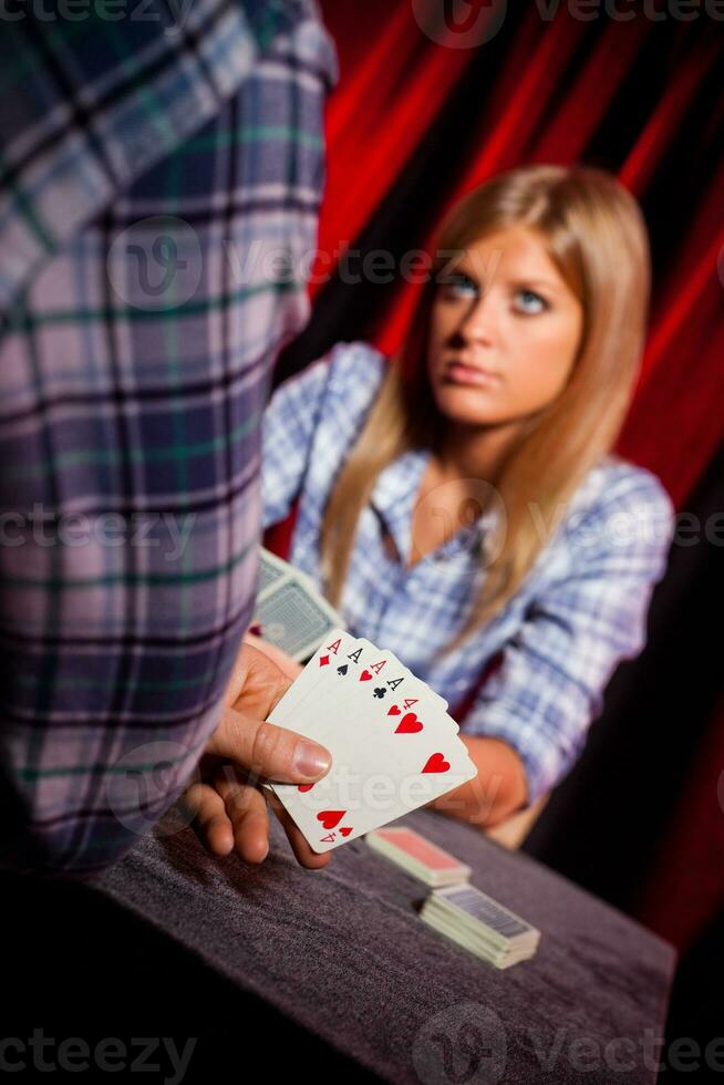 un' poker gioco foto