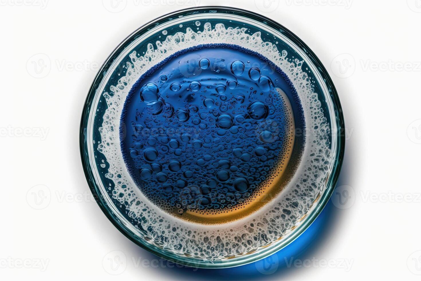 ronulano alieno blu birra bicchiere superiore viewalien verde birra bicchiere superiore Visualizza illustrazione generativo ai foto