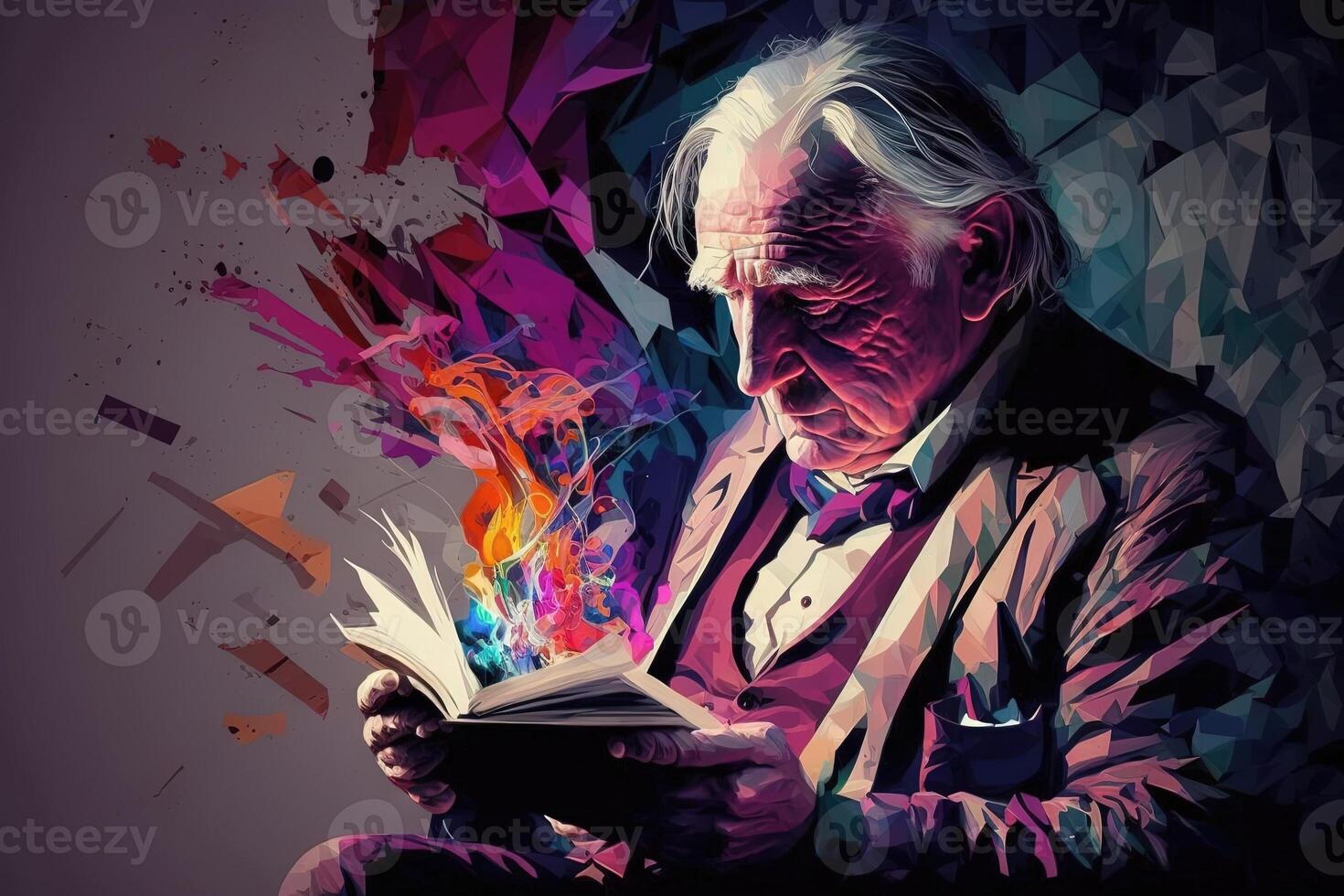 nazionale tolkien lettura giorno illustrazione generativo ai foto