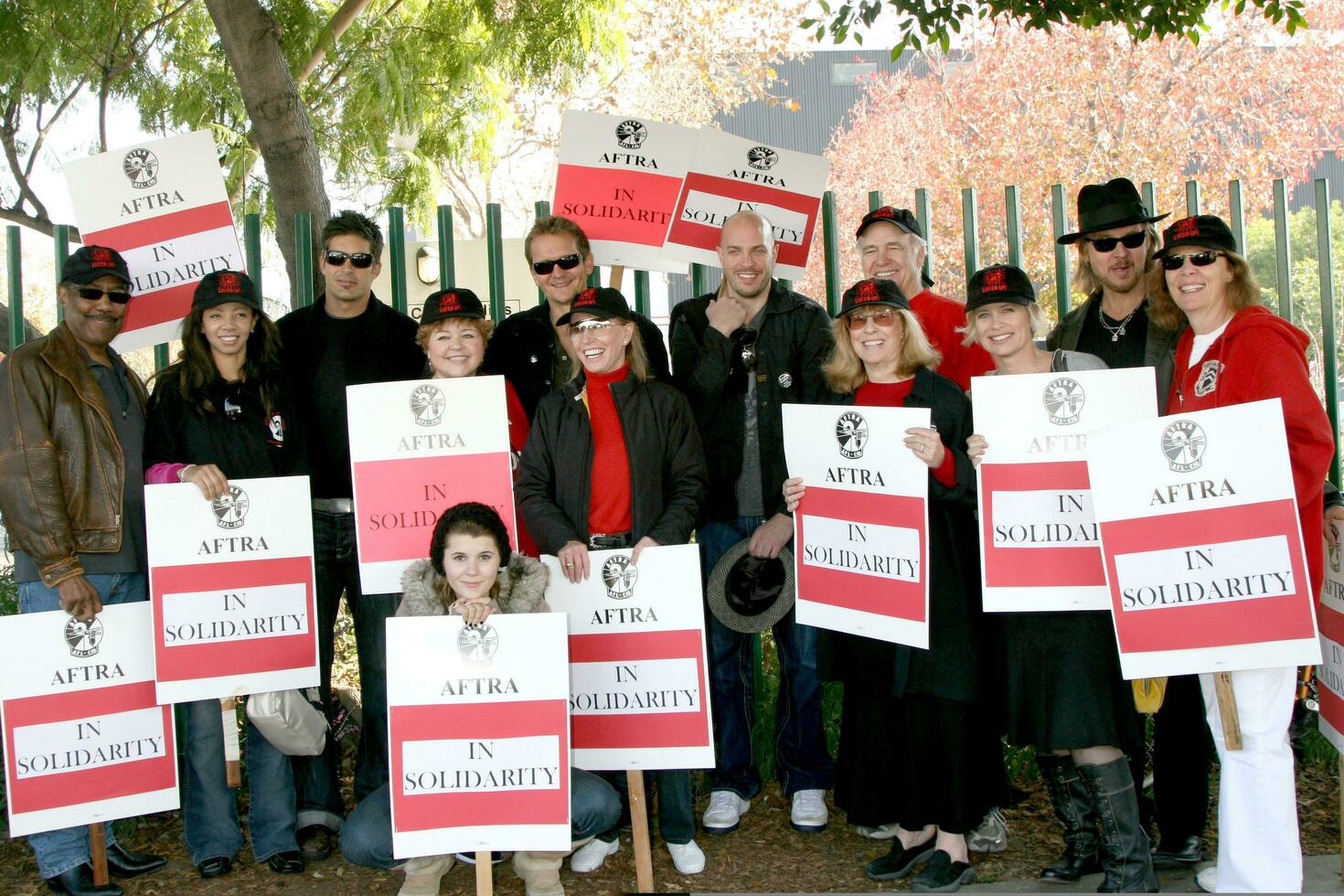 sapone attori sapone musica lirica atra attori supporto scrittori gilda di America sciopero cbs televisione città dicembre 17 2007 los angeles circa 2007 kathy hutchin hutchin foto