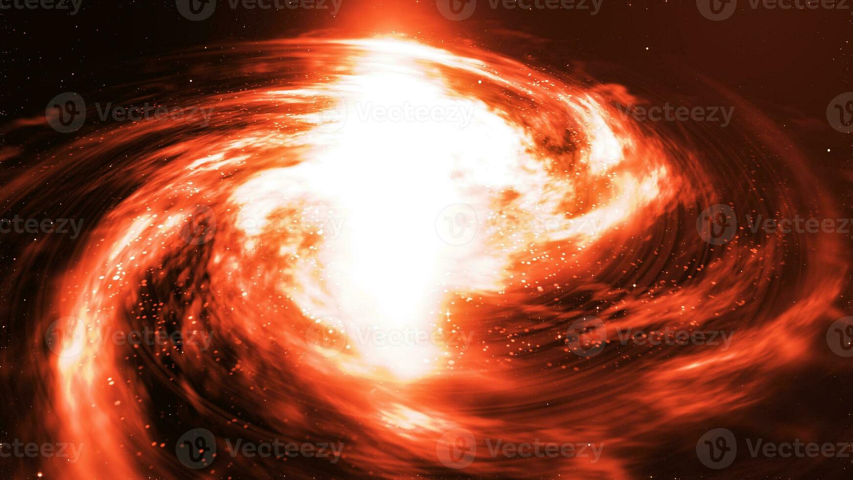 rosso fuoco spirale volteggiare galassia nel spazio sfondo foto