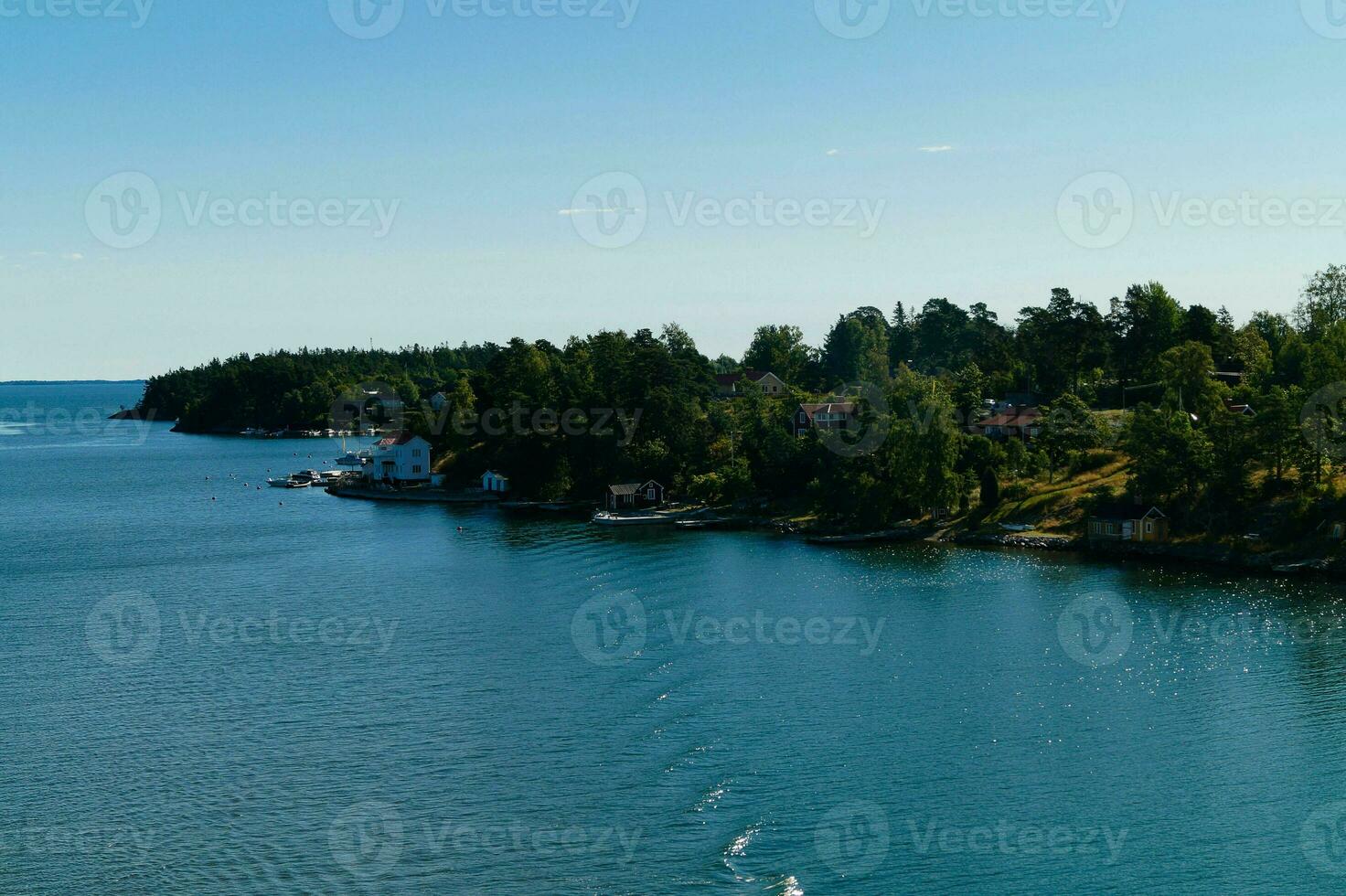 con il crociera nave attraverso il arcipelago di stoccolma Svezia foto