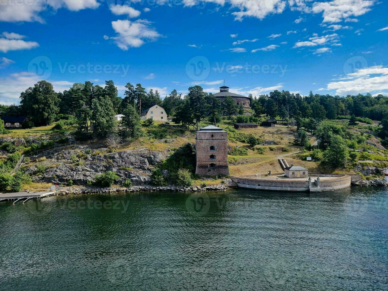 con il crociera nave attraverso il arcipelago di stoccolma Svezia foto