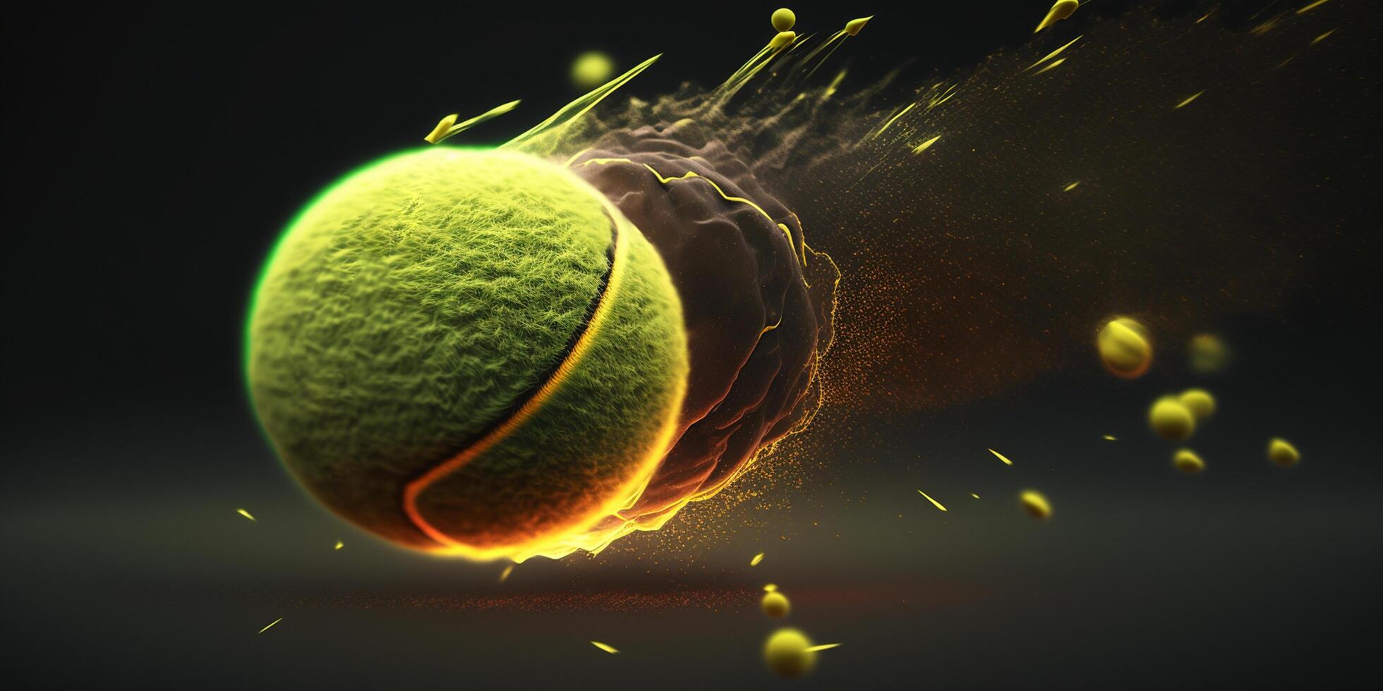 volante dinamico tennis palla nel movimento ai generato illustrazione foto