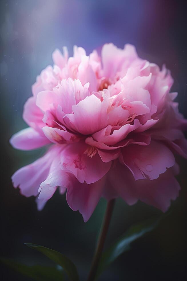 avvicinamento acquerello pittura di un' rosa fioritura perenne pianta ai generato foto