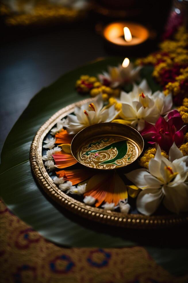 onam il raccogliere Festival di Kerala, India ai generato foto