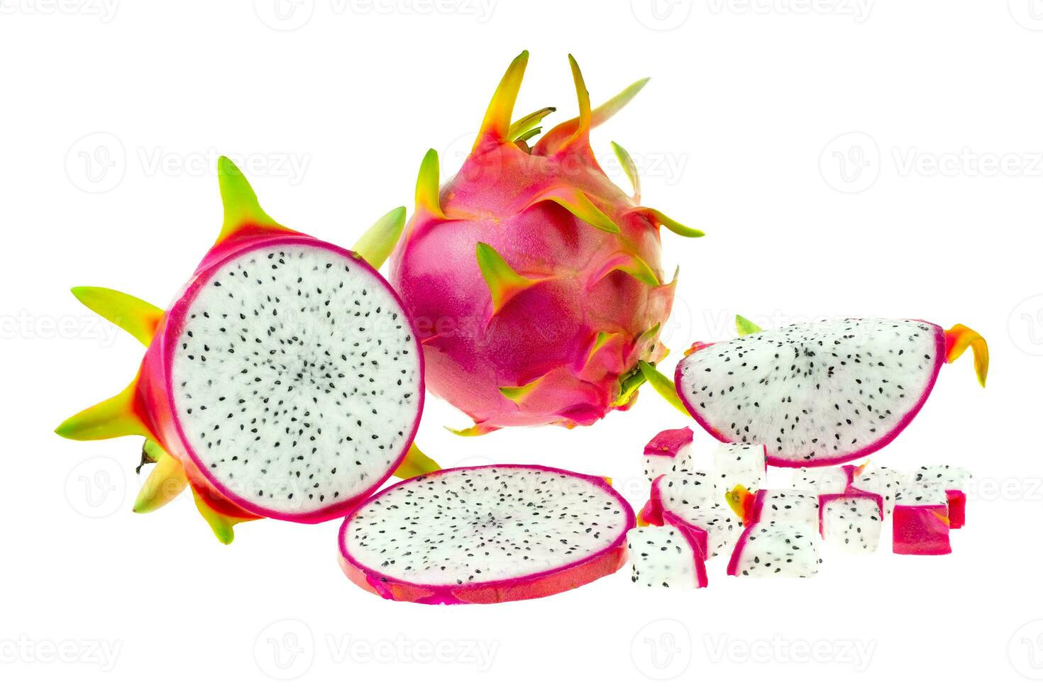 bellissimo frutto del drago rosa o pitaya foto