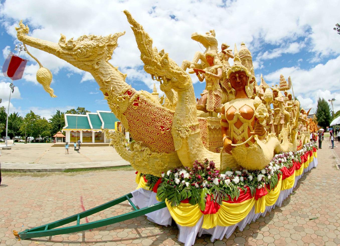 festival delle cere di candele a ubon ratchathani, thailandia foto