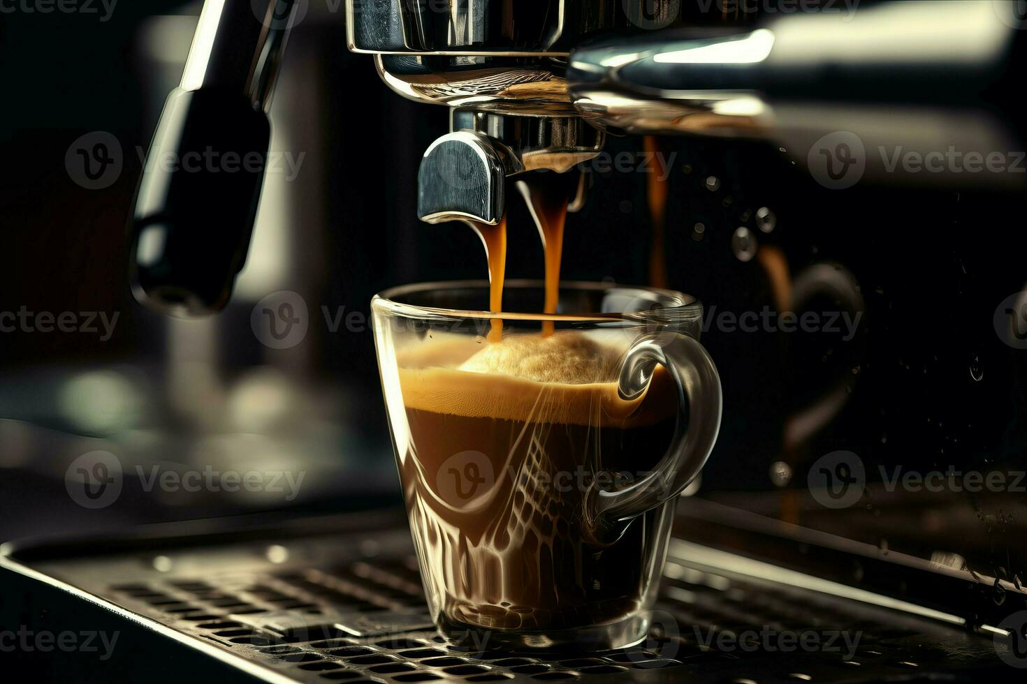 caffè espresso caffè macchina caffetteria. creare ai foto