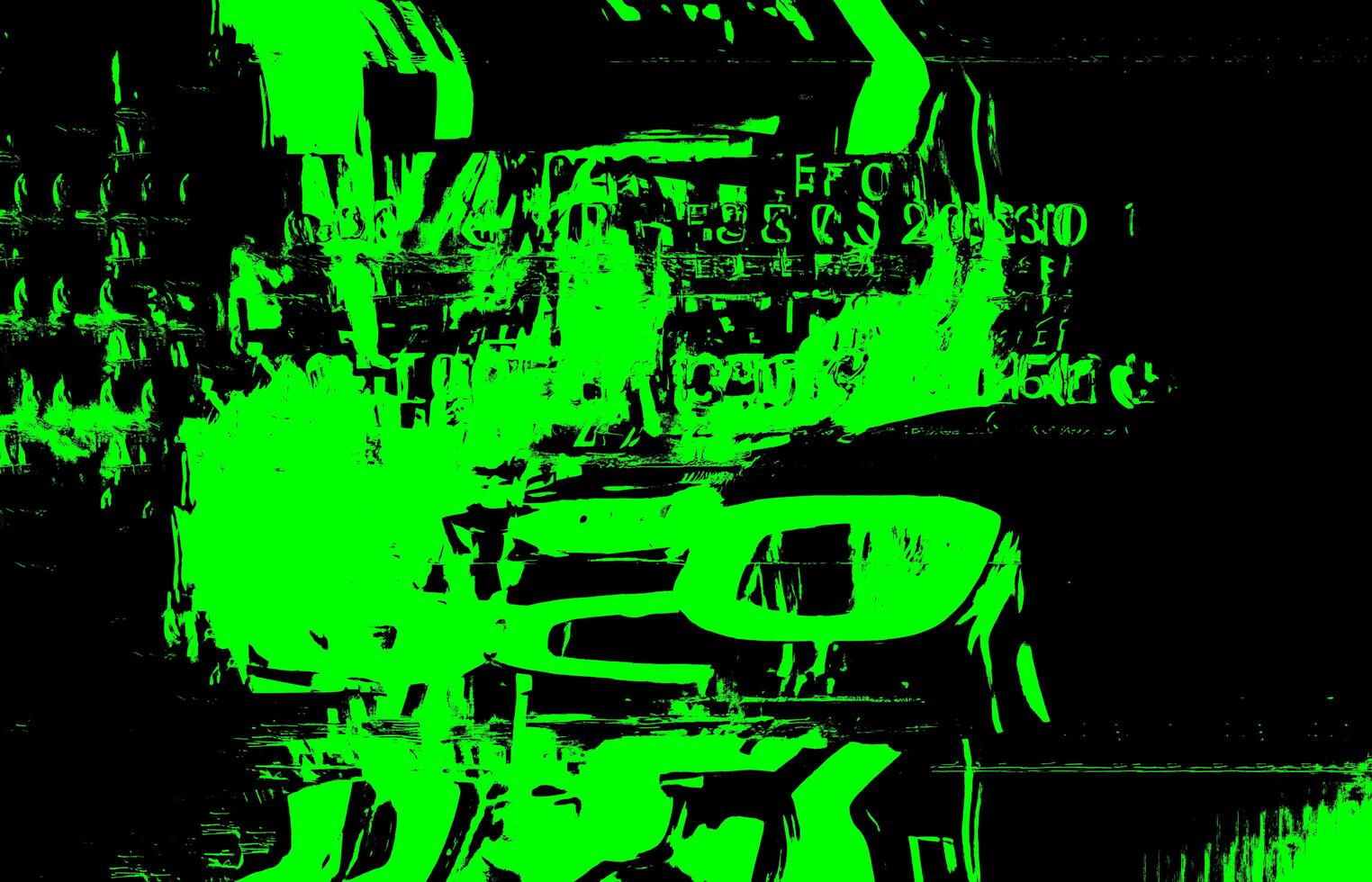 cyberpunk sogni vivace verde e nero glitch design con in stile matrice elementi e pixelated rumore per futuristico digitale arte foto