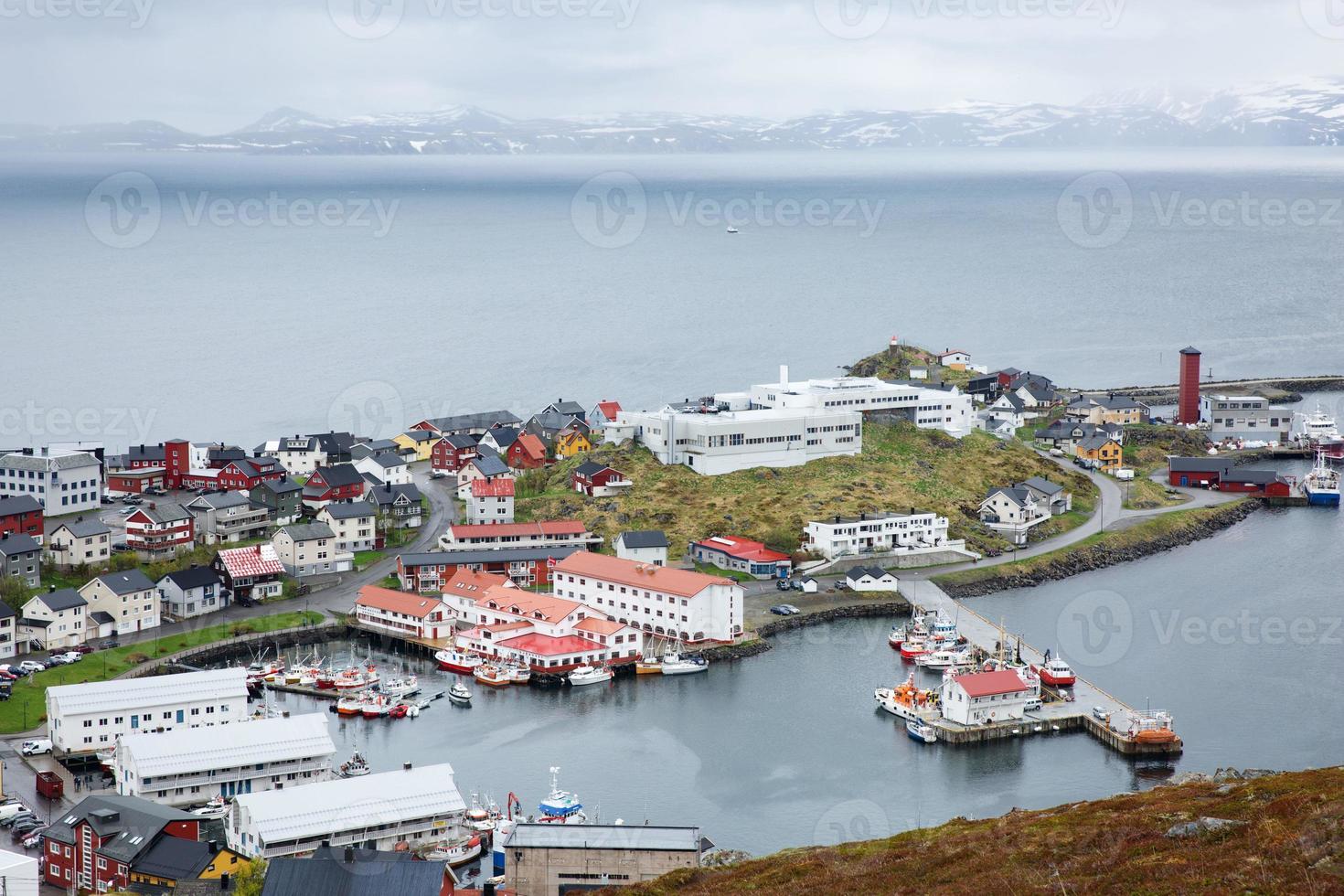 cultura e vita nella città più settentrionale di honningswag in norvegia foto