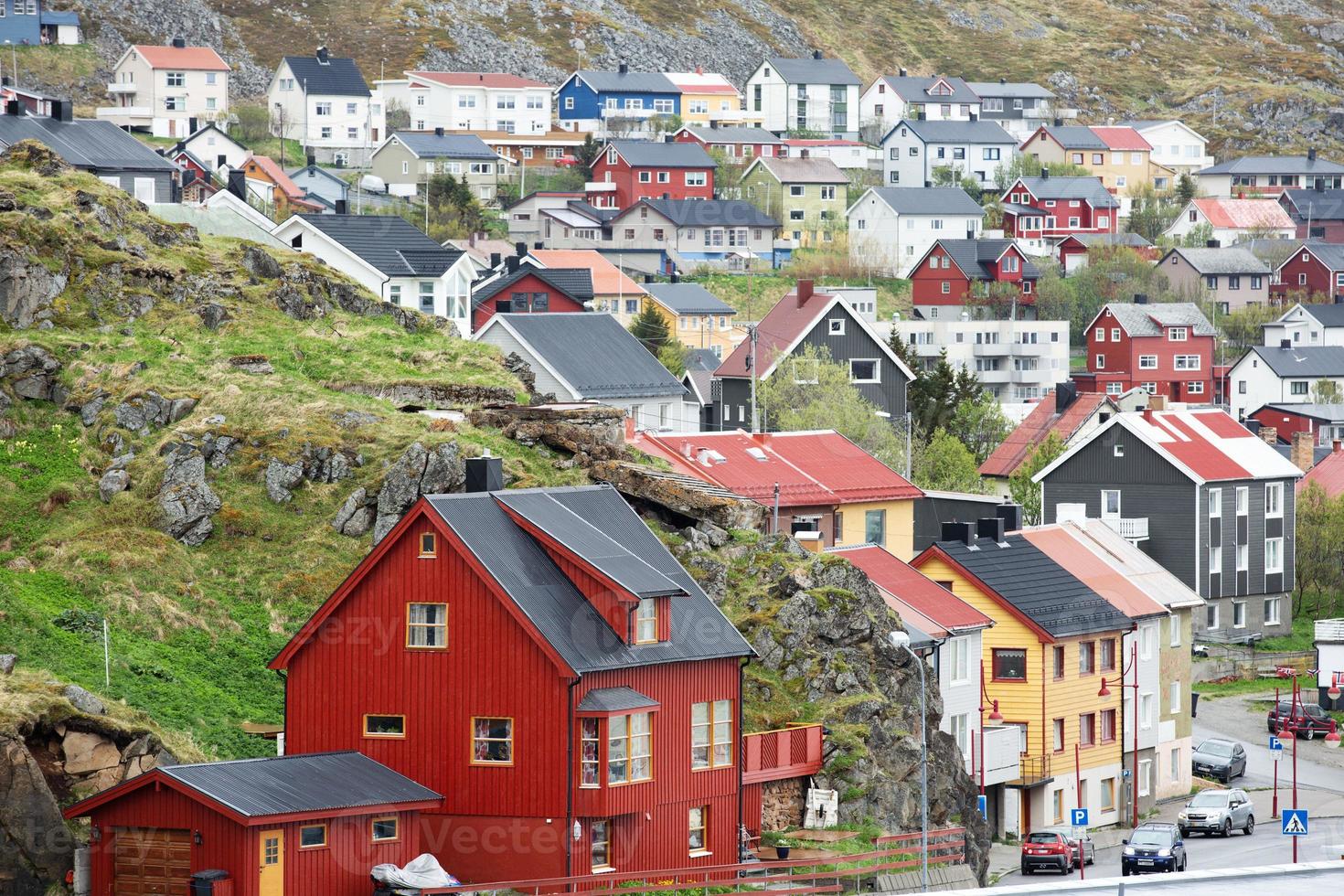 cultura e vita nella città più settentrionale di honningswag in norvegia foto