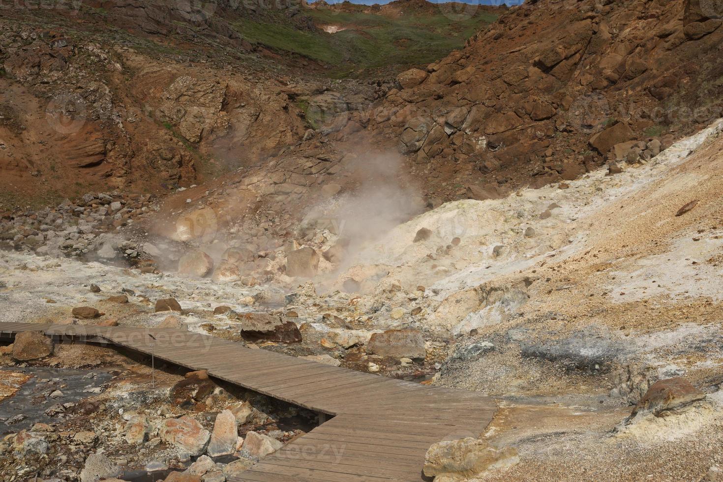 area geotermica di seltun nella penisola di krysuvik reykjanes islanda foto