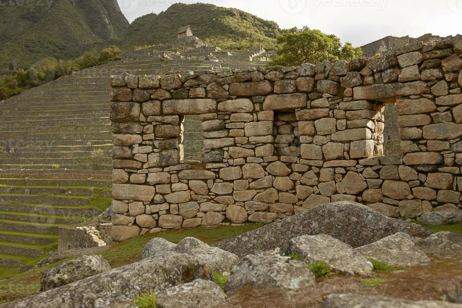 rovine della città perduta inca machu picchu vicino a cusco in perù foto