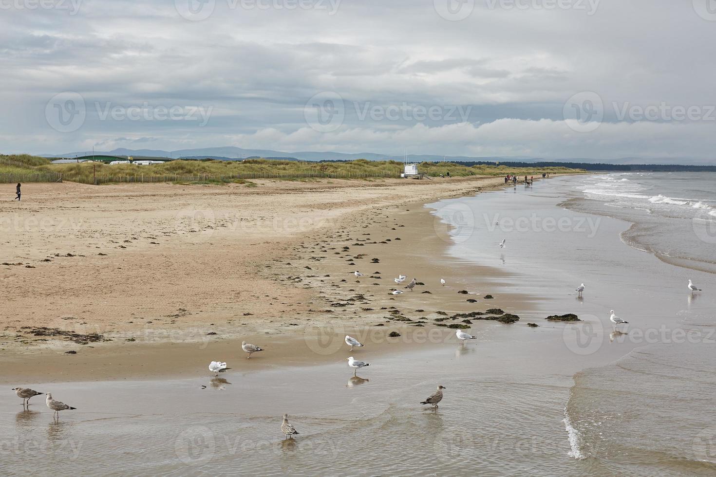 bellissima spiaggia di sabbia a st andrews scozia foto