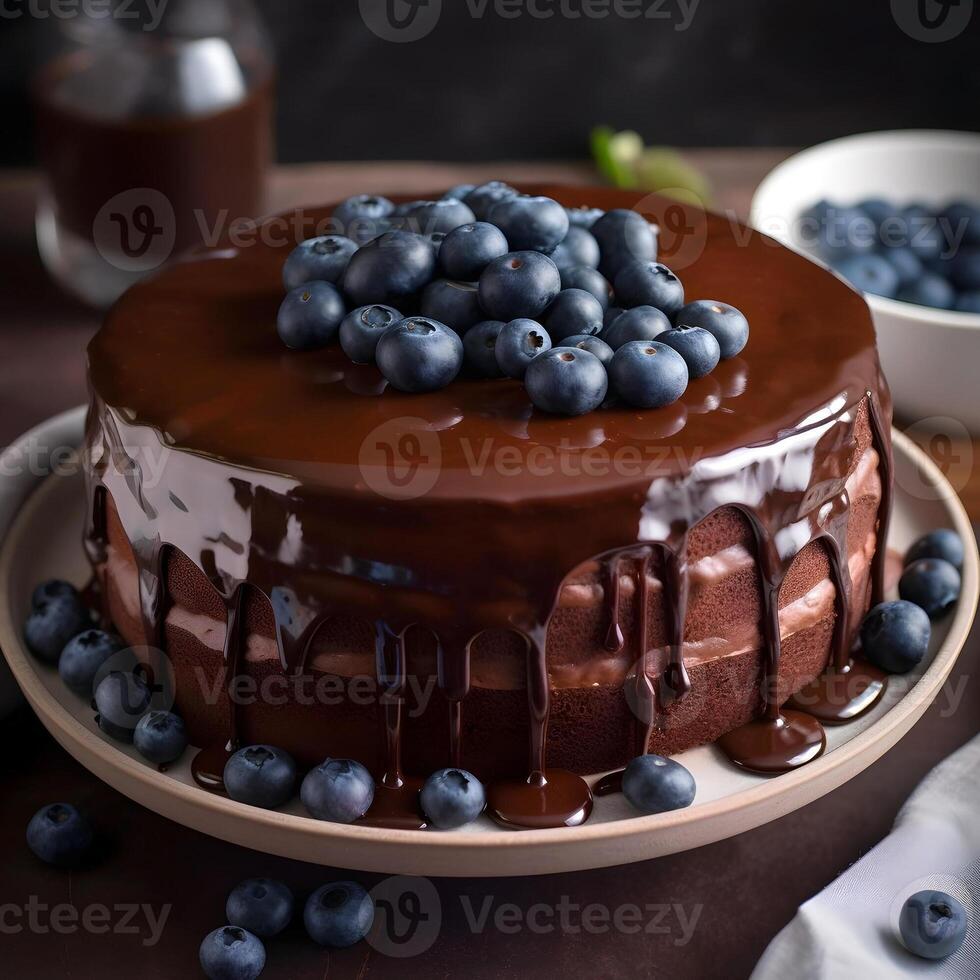 cioccolato torta. ai generativo foto