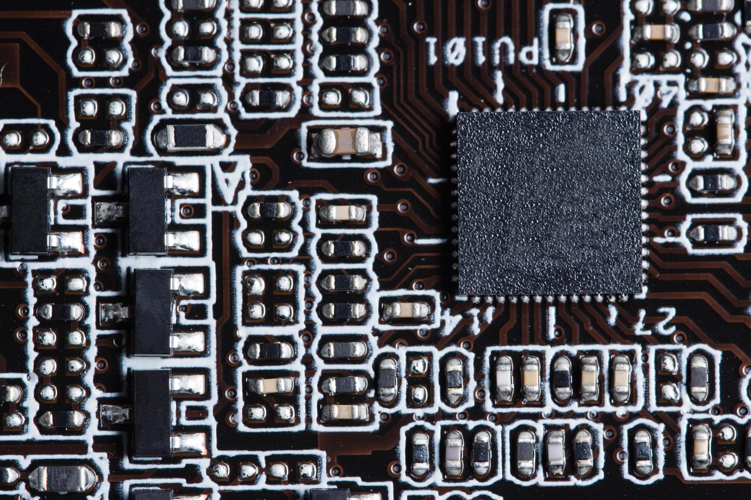 scheda tecnologia chip elettronico foto