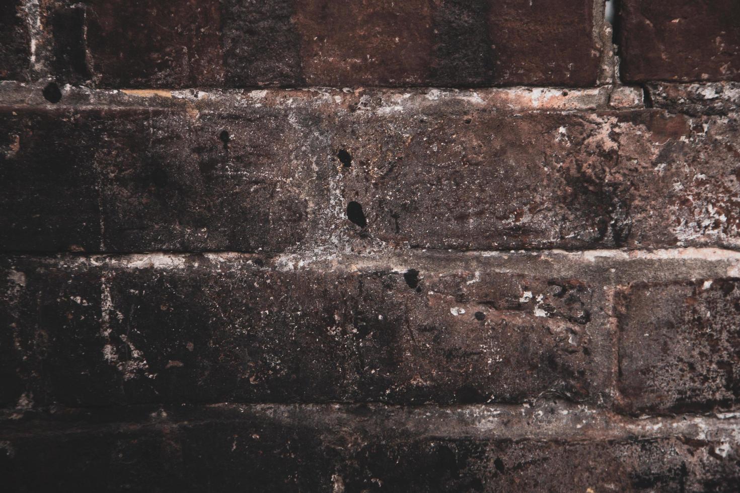 primo piano del fondo di struttura del vecchio muro di mattoni foto