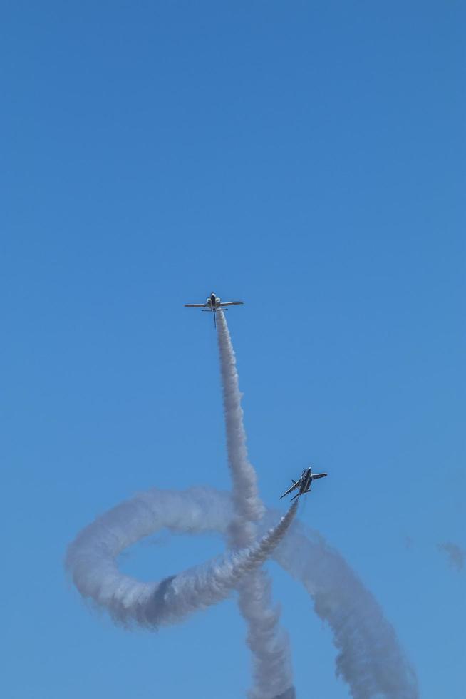 sayama, giappone 2017- spettacolo aereo acrobatico alla base aerea di iruma in autunno foto