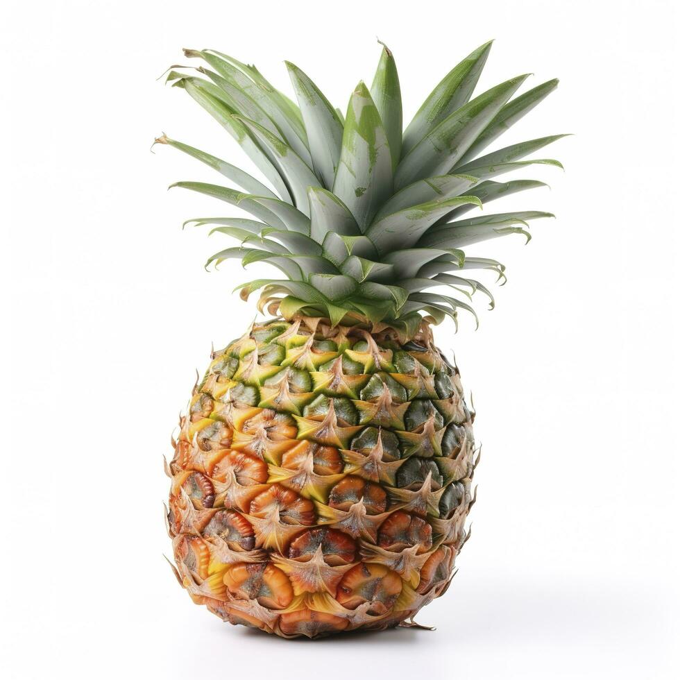 maturo ananas isolato su bianca sfondo, creare ai foto