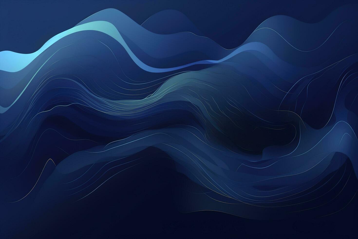 astratto blu onda sfondo, nel il stile di precisista linee, biologico contorni, giacomo turrell, spirali e curve, ultrafine dettaglio, bordo luce, dai bordi morbidi, creare ai foto