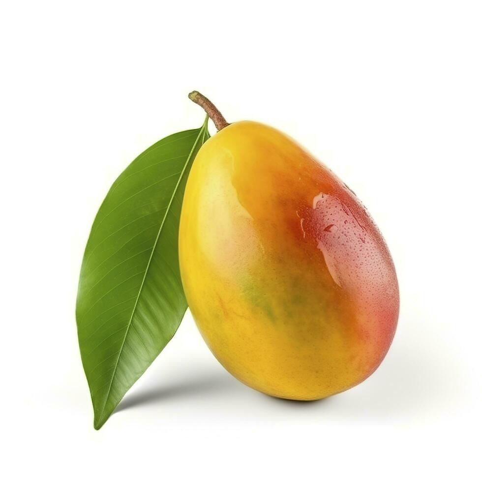 Mango isolato su bianca sfondo, ritaglio sentiero, pieno profondità di campo, creare ai foto