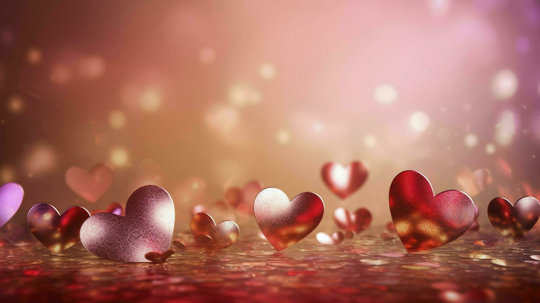 San Valentino sfondi gratuito per del desktop amore sfondo per, nel il stile di leggero magenta e leggero bronzo, realistico uso di leggero e colore, leggero rosso e rosso, generat ai foto