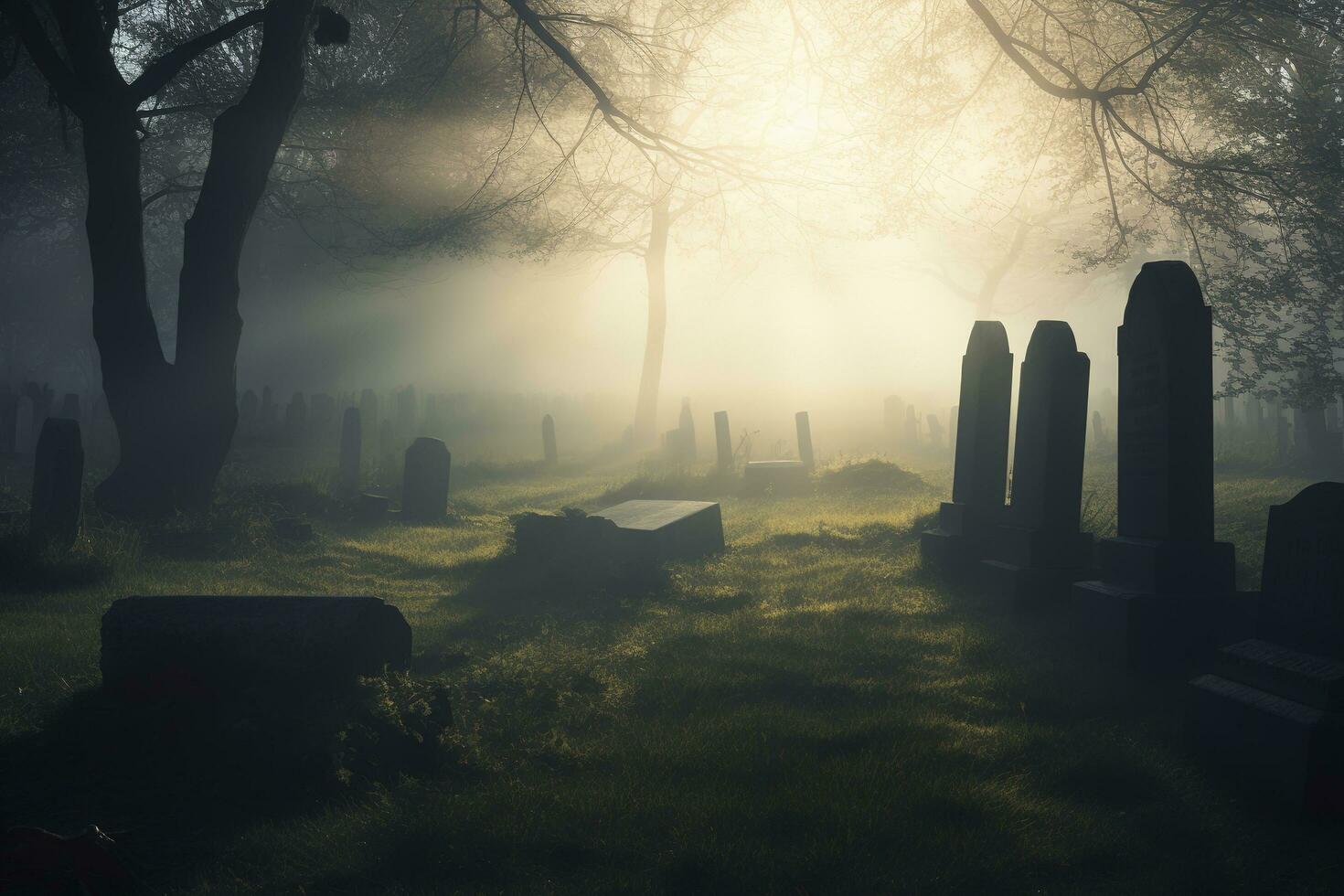 mattina a il cimitero, creare ai foto