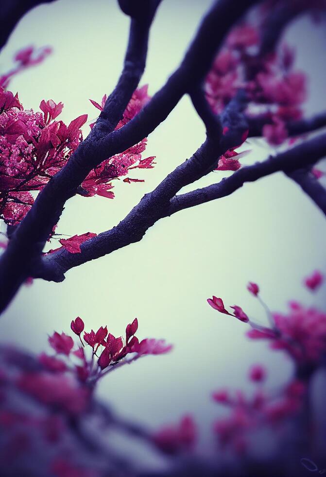 primavera tempo ciliegia fiorire sakura albero generativo ai foto