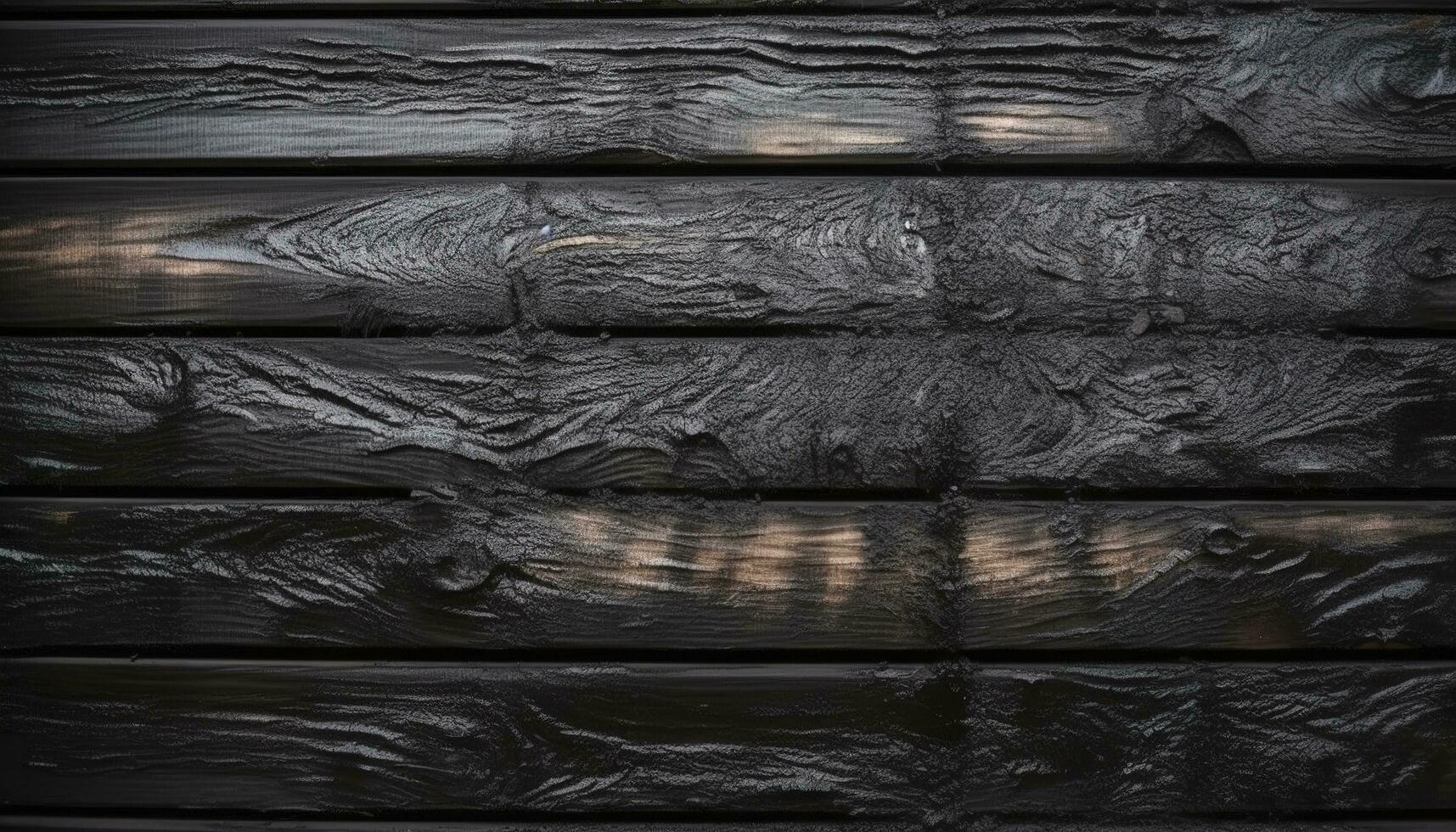 bruciato legna sfondo struttura. bruciato di legno tavole avvicinamento. sho-sugi-ban yakisugi, tradizionale giapponese metodo di legna preservazione, creare ai foto