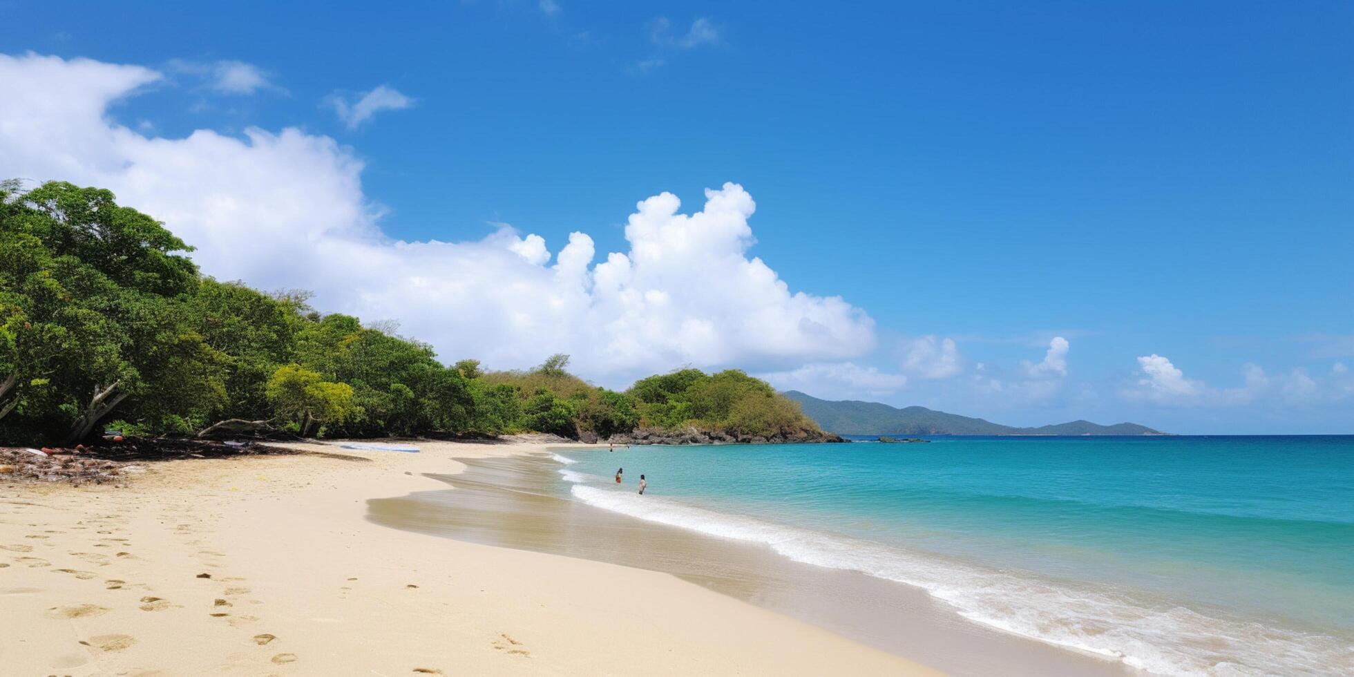 il Meraviglia di costale viaggio esplorando nuovo spiagge ai generato foto