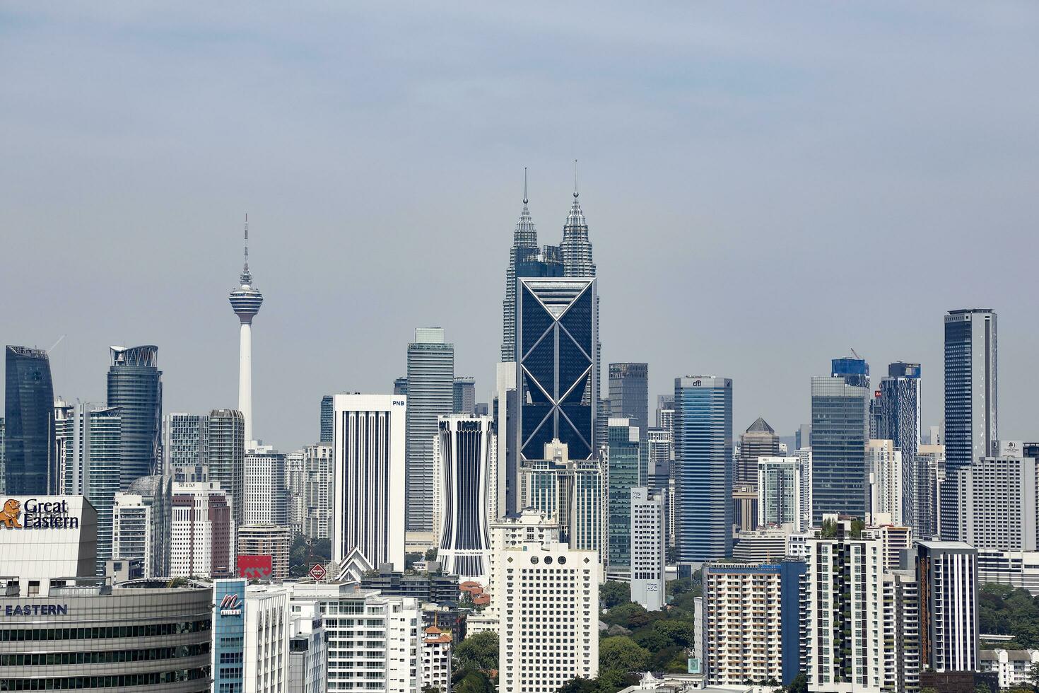 ampang, malesia-aprile 07, 2019 Kuala Lumpur città Visualizza a partire dal tre Torre soho su jalan ampang. foto