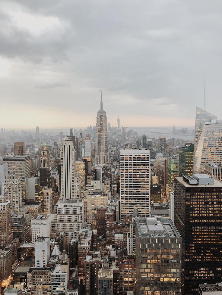 new york city, 2018- skyline di manhattan street foto
