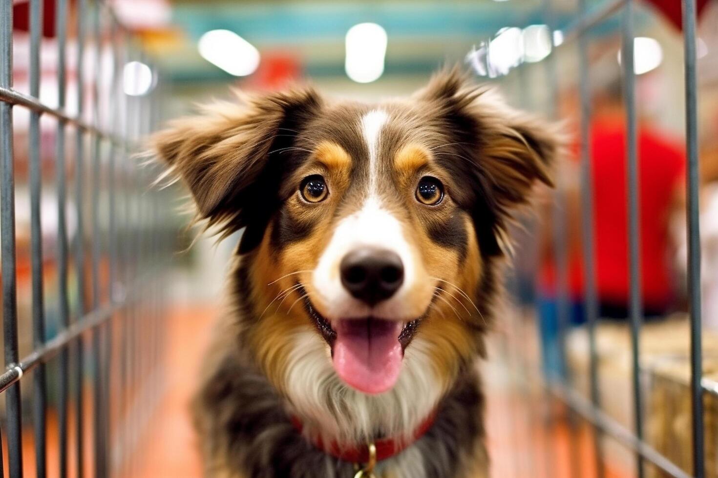 cane nel vero vita, contento momento con animale domestico ai generativo foto